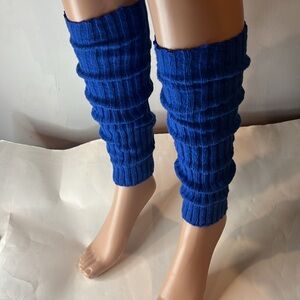 Blue Solid Color Rib-Knit Leg Warmers NWT Women & Teen Girls